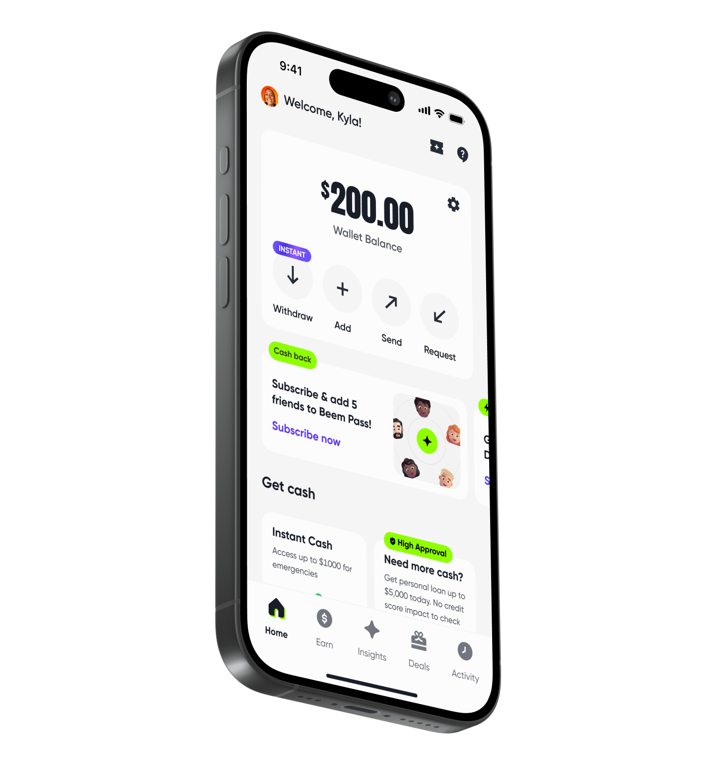 Beem app on iPhone