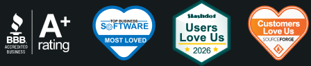 Beem trust badges: BBB A+, G2 Most Loved Software, Slashdot Users Love Us, Customers Love Us SourceForge